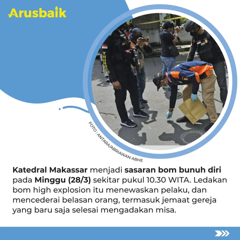 Indonesia Kutuk Bom Bunuh Diri di Katedral Makassar