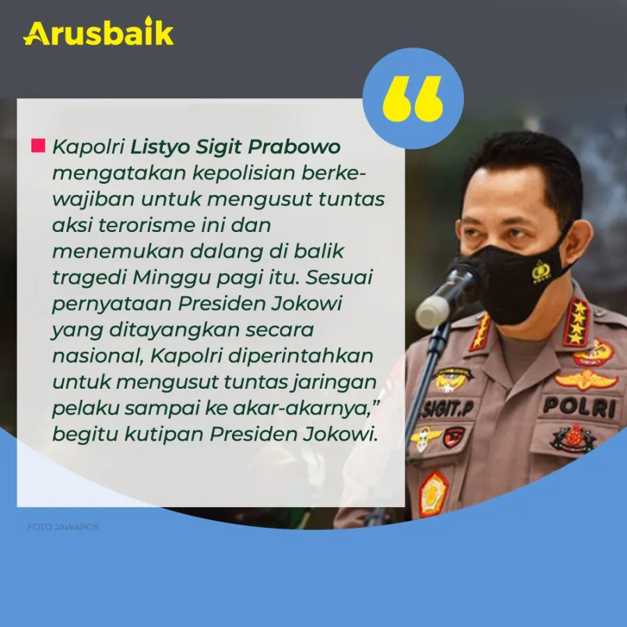 Salut! Polisi Berhasil Ungkap Pelaku Bom Katedral Makassar