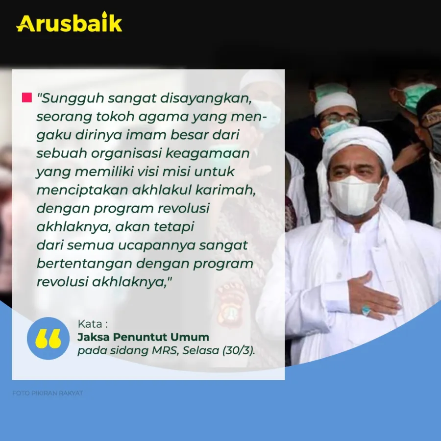 Begini Pesan Moral Jaksa Pada Sidang “Imam Besar”