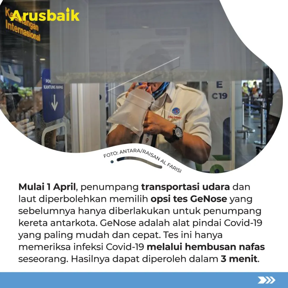 Hore! Mulai 1 April, Naik Pesawat Boleh Pilih Tes GeNose Saja