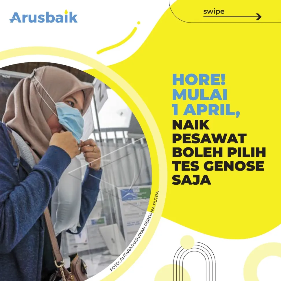 Hore! Mulai 1 April, Naik Pesawat Boleh Pilih Tes GeNose Saja