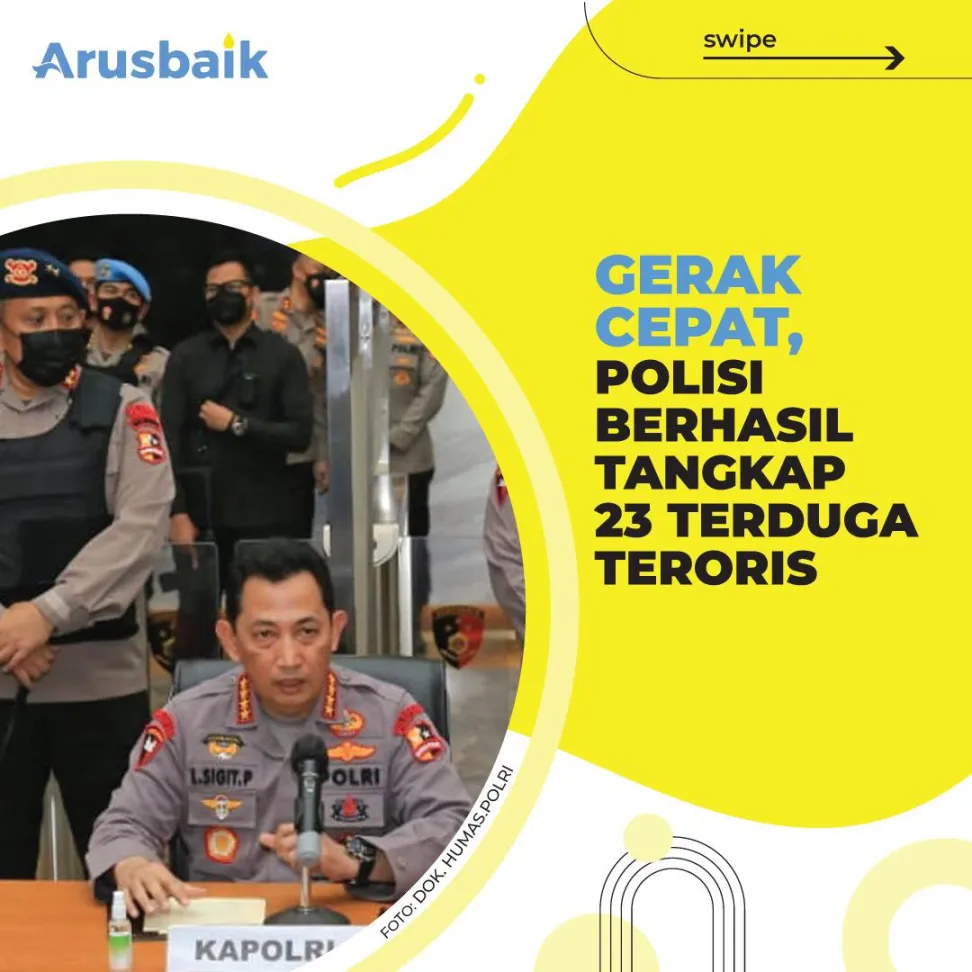 Gerak Cepat, Polisi Berhasil Tangkap 23 Terduga Teroris