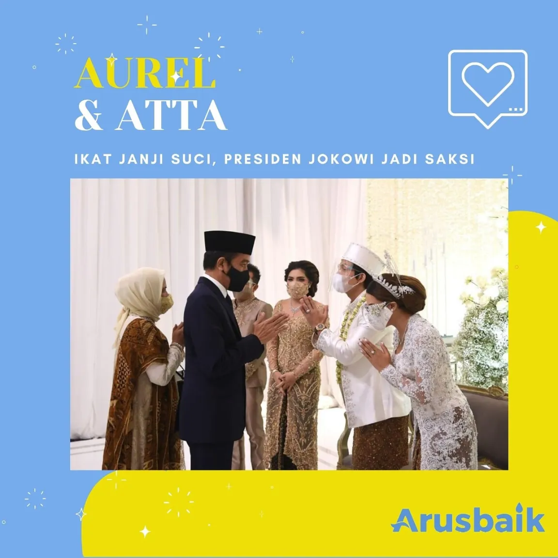 Aurel & Atta Ikat Janji Suci, Presiden Jokowi Jadi Saksi