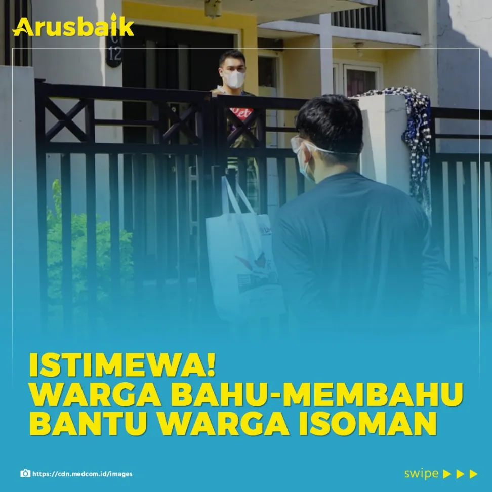 Istimewa! Warga Bahu-membahu Bantu Warga Isoman