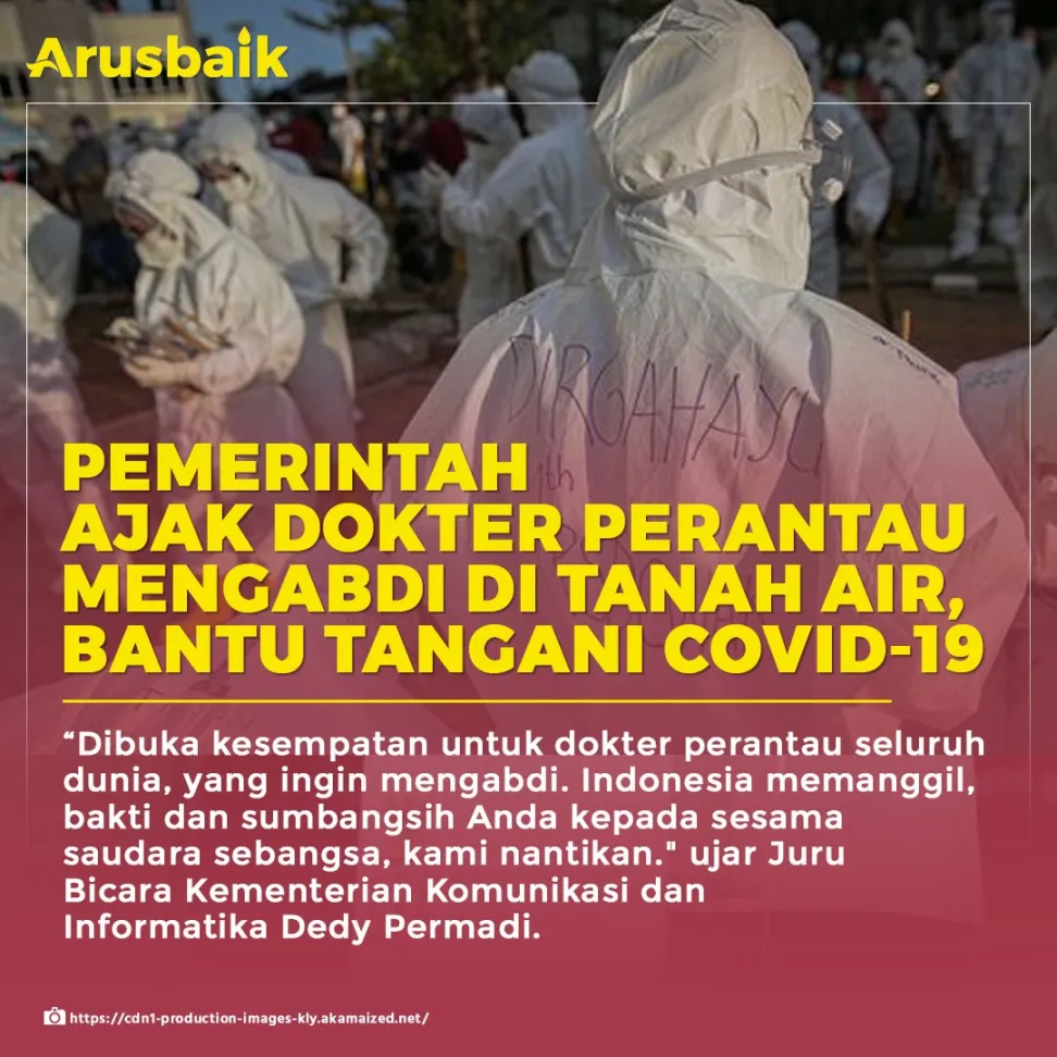Pemerintah Ajak Dokter Perantau Mengabdi di Tanah Air, Bantu Tangani Covid-19
