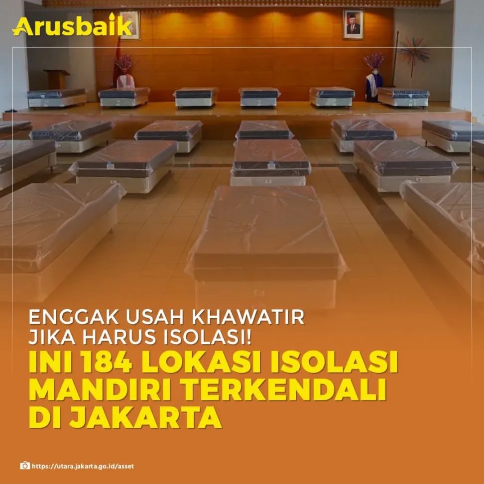 Enggak Usah Khawatir Jika Harus Isolasi! Ini 184 Lokasi Isolasi Mandiri Terkendali di Jakarta