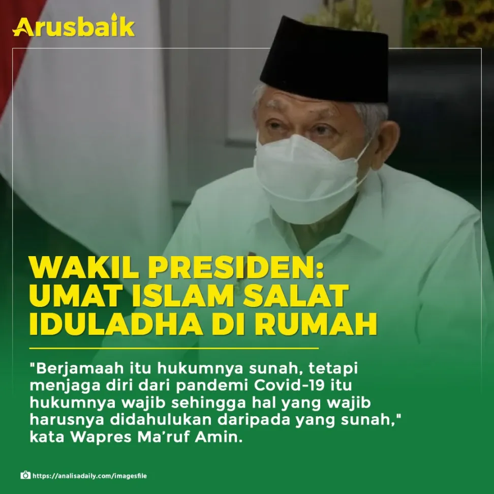 Wakil Presiden : Umat Islam Shalat Iduladha Di Rumah