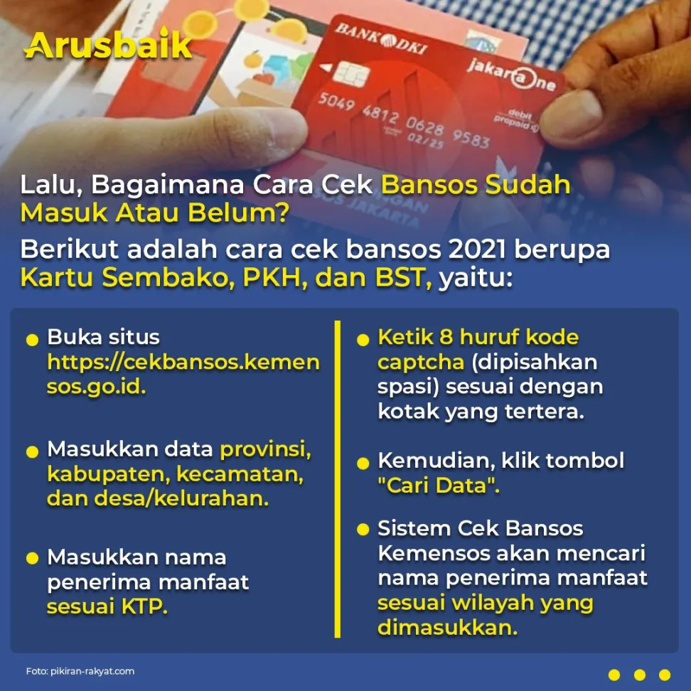 Bantuan Pemerintah Cair! Begini Urutan Cara Dapatkan Bansos