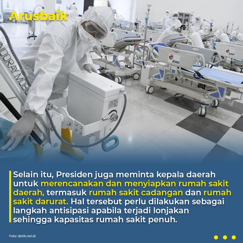 Pesan Presiden : Kepala Daerah Harus Kuat Di Lapangan Dan Siapkan RS Cadangan