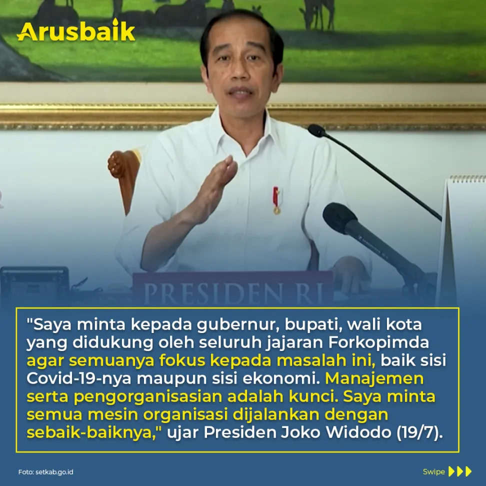 Pesan Presiden : Kepala Daerah Harus Kuat Di Lapangan Dan Siapkan RS Cadangan
