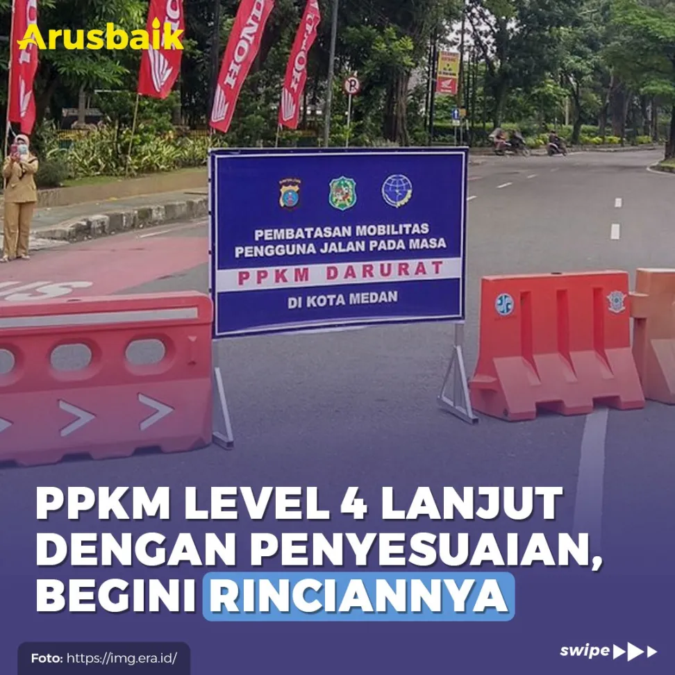 PPKM Level 4 Lanjut Dengan Penyesuaian, Begini Rinciannya