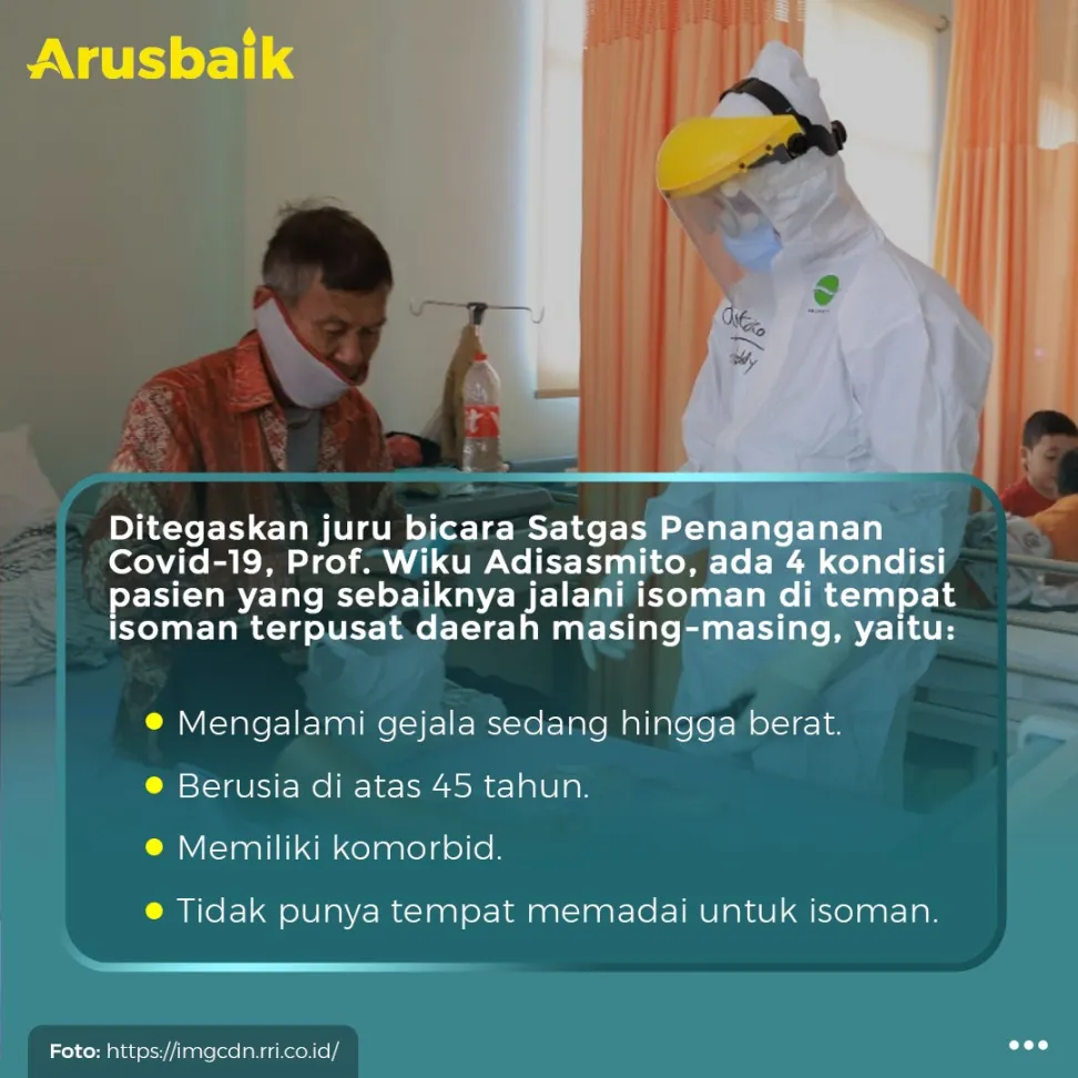 4 Kondisi Pasien Covid-19 Yang Tidak Dianjurkan Isoman