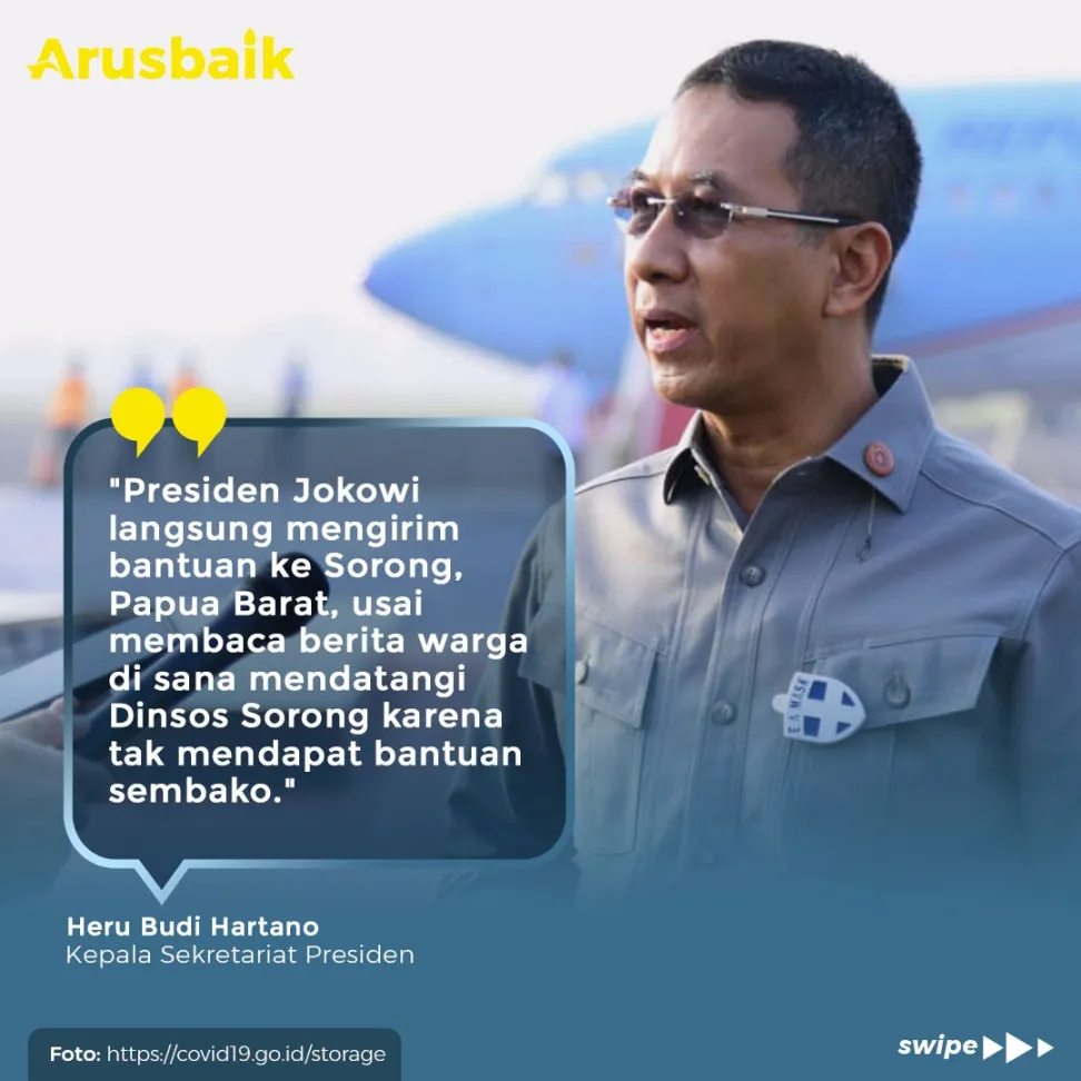 Presiden Sigap, Kirim 5 Ribu Paket Bansos Sembako Ke Sorong