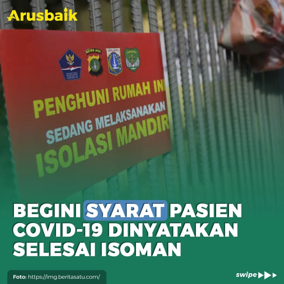 Begini Syarat Pasien Covid-19 Dinyatakan Selesai Isoman