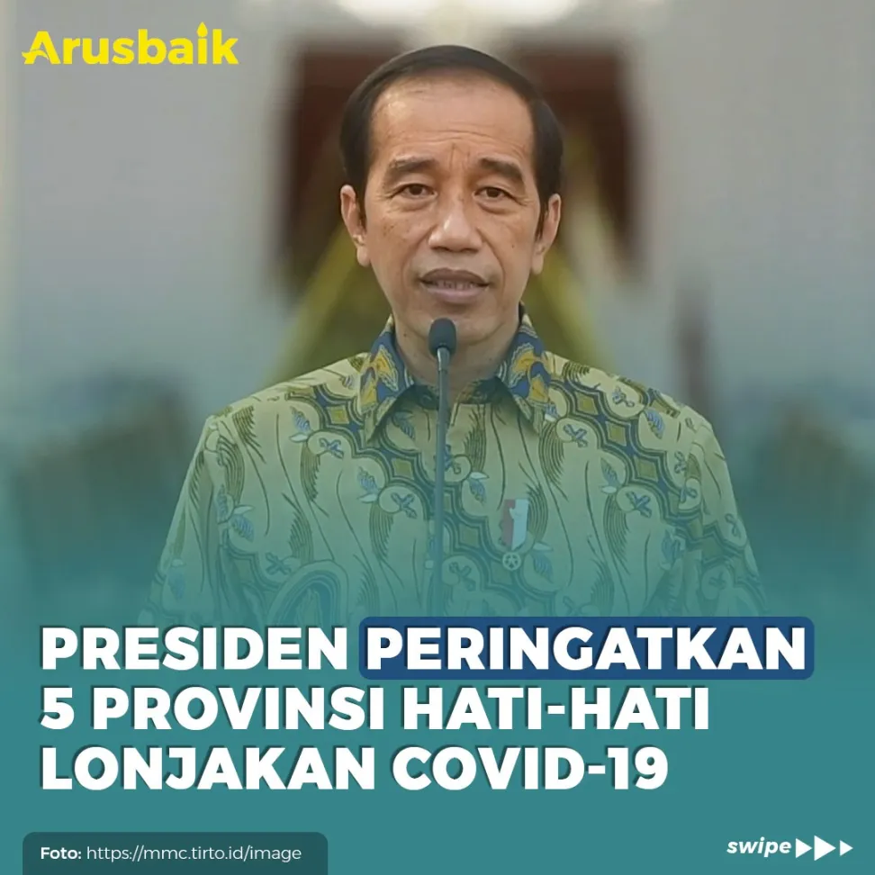 Presiden Peringatkan  5 Provinsi Hati-Hati Lonjakan Covid-19