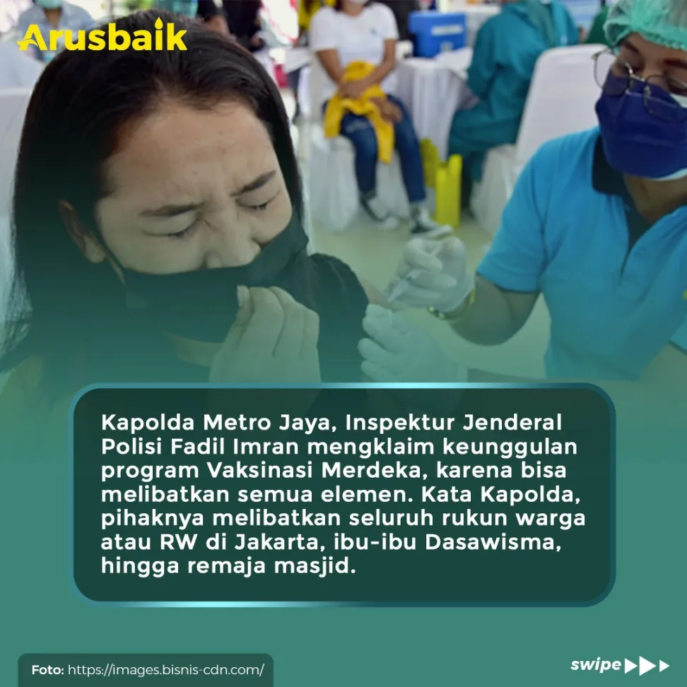 Kapolda Metro Jaya : Vaksinasi Merdeka Libatkan Elemen Warga