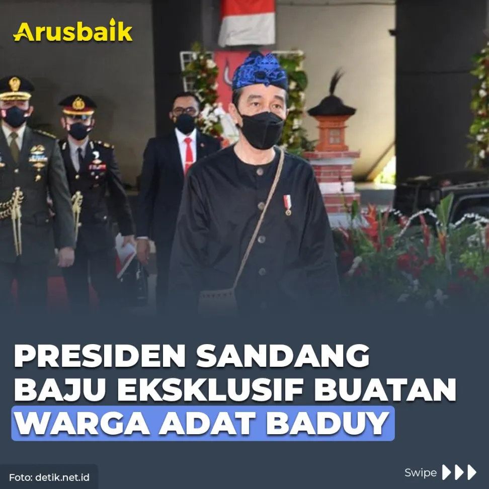 Presiden Sandang Baju Eksklusif Buatan Warga Adat Baduy