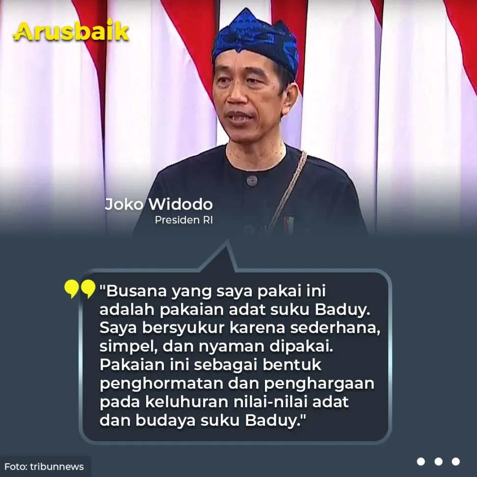 Presiden Sandang Baju Eksklusif Buatan Warga Adat Baduy