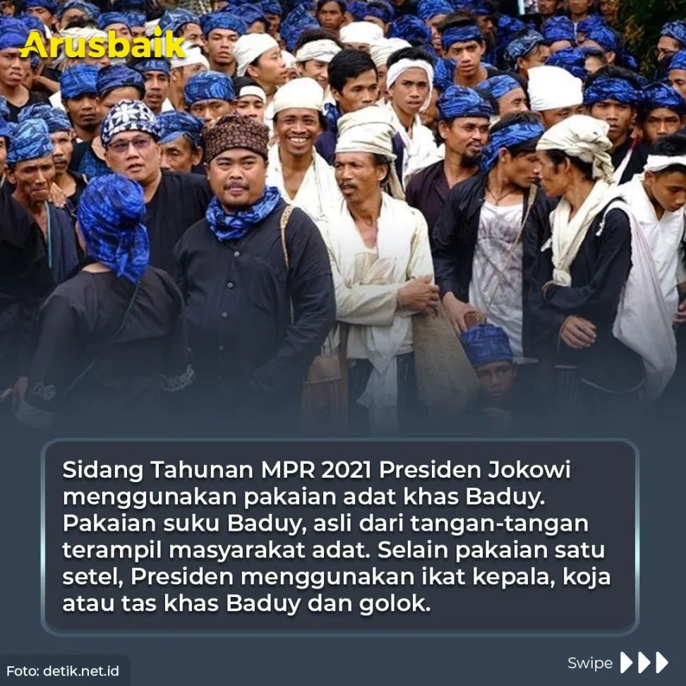 Presiden Sandang Baju Eksklusif Buatan Warga Adat Baduy