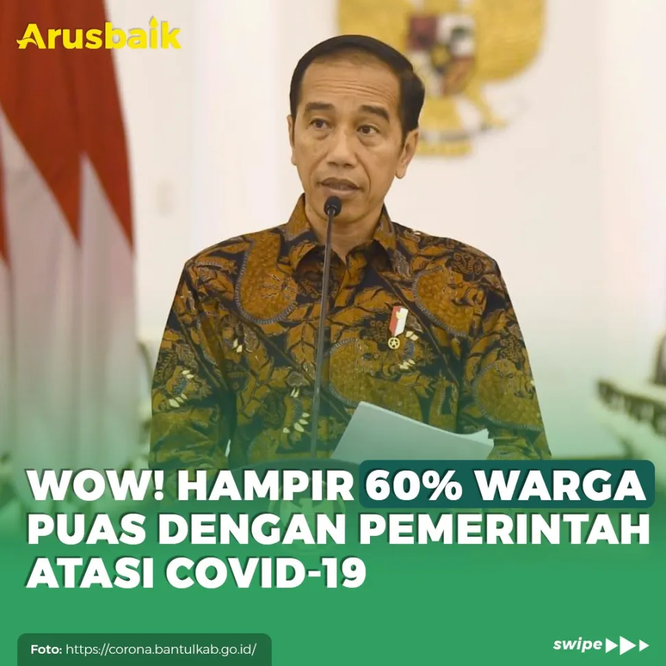 Wow! Hampir 60% Warga Puas Dengan Pemerintah Atasi Covid-19
