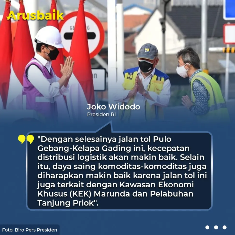 Mantap! Jalan Tol Kelapa Gading - Pulo Gebang Resmi Beroperasi