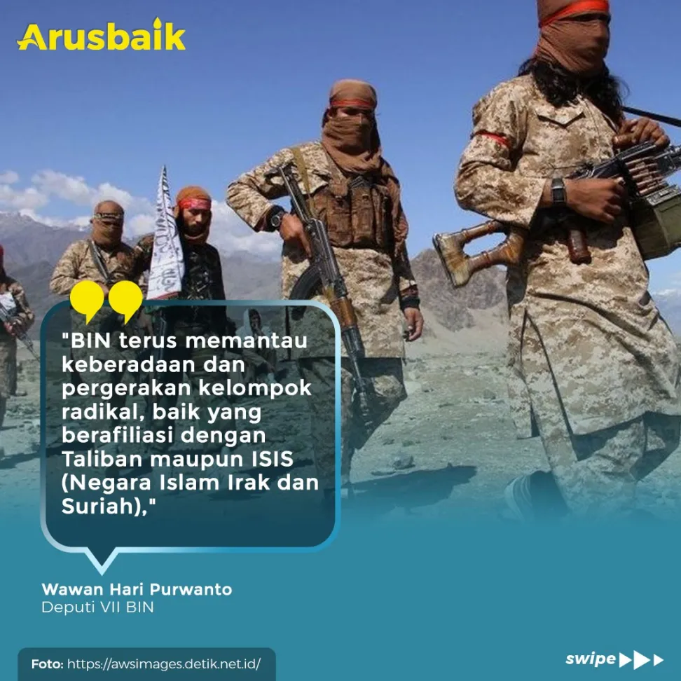 BIN Awasi Gerakan Radikal Pasca Taliban Rebut Afghanistan