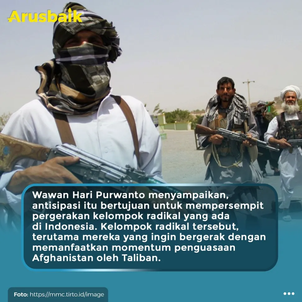 BIN Awasi Gerakan Radikal Pasca Taliban Rebut Afghanistan
