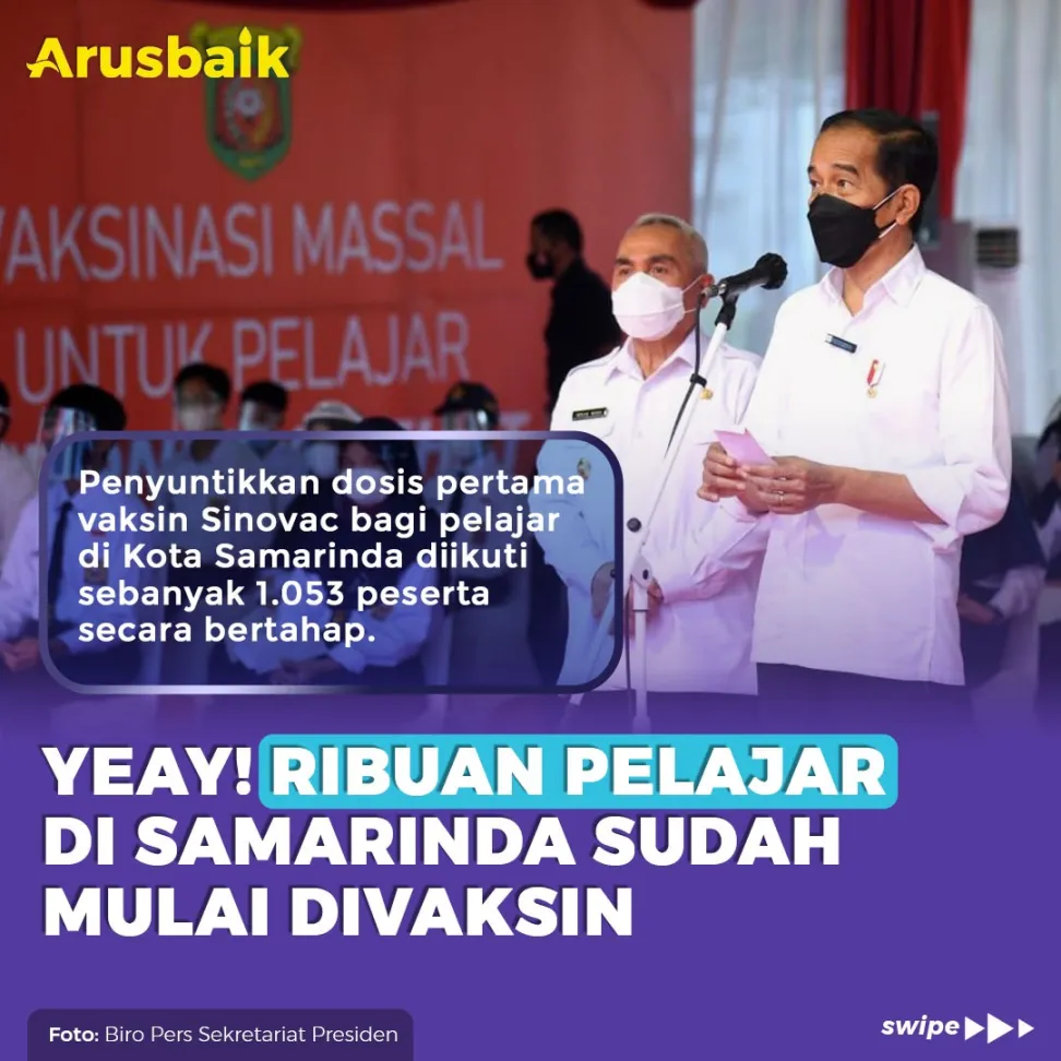 Yeay! Ribuan Pelajar Di Samarinda Sudah Mulai Divaksin