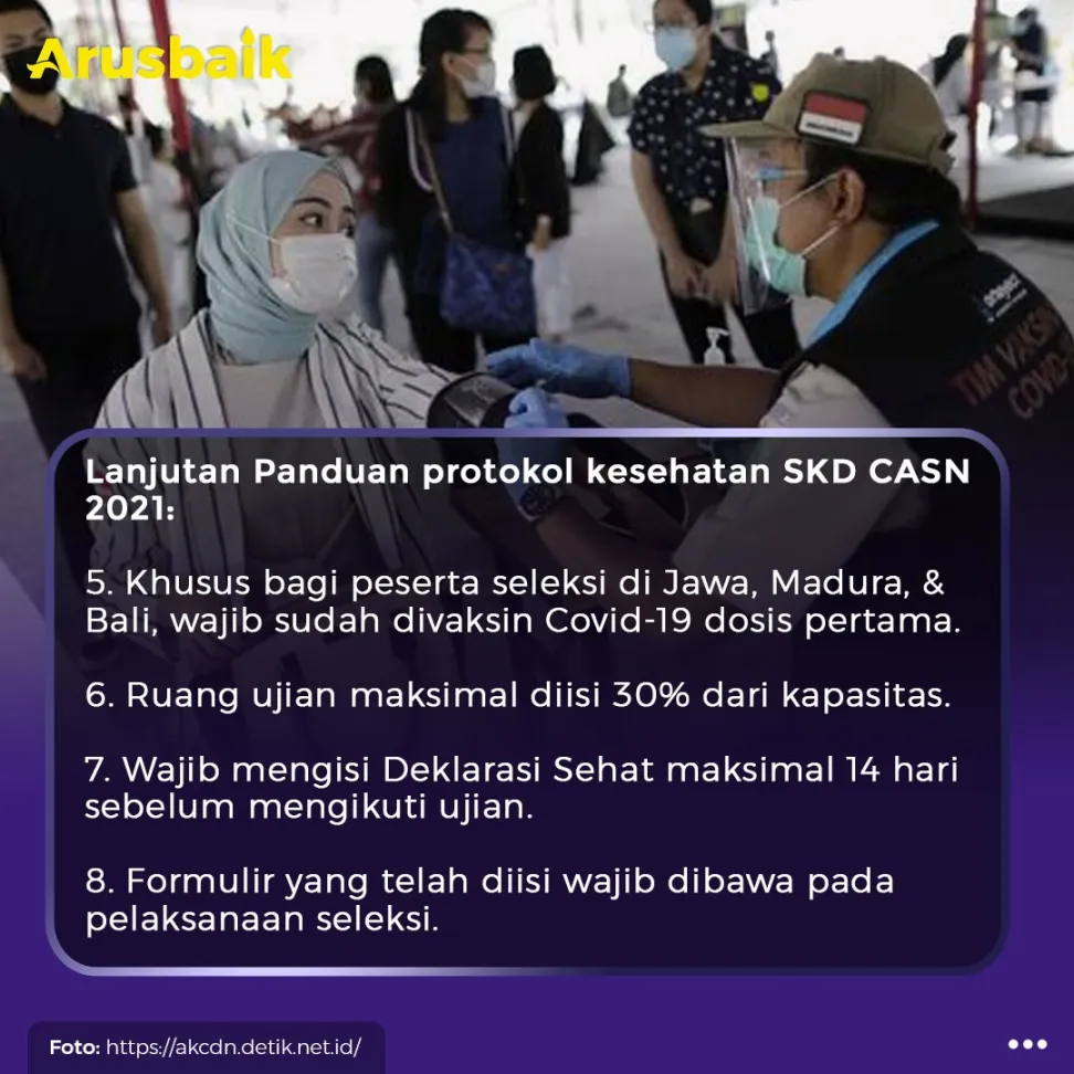 Ini Standar Protokol Kesehatan Wajib Saat SKD CASN