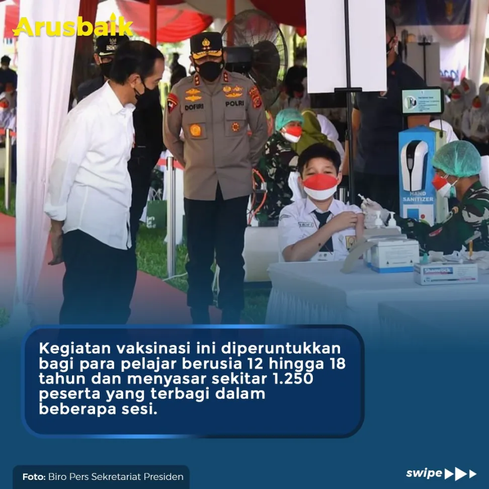 Hore! Ribuan Pelajar Ikut Vaksinasi Kolaborasi Kebangsaan