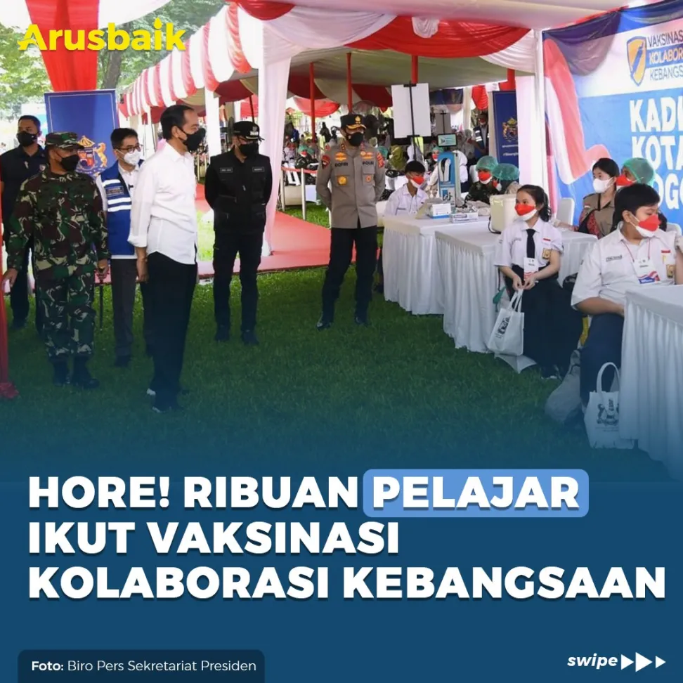 Hore! Ribuan Pelajar Ikut Vaksinasi Kolaborasi Kebangsaan