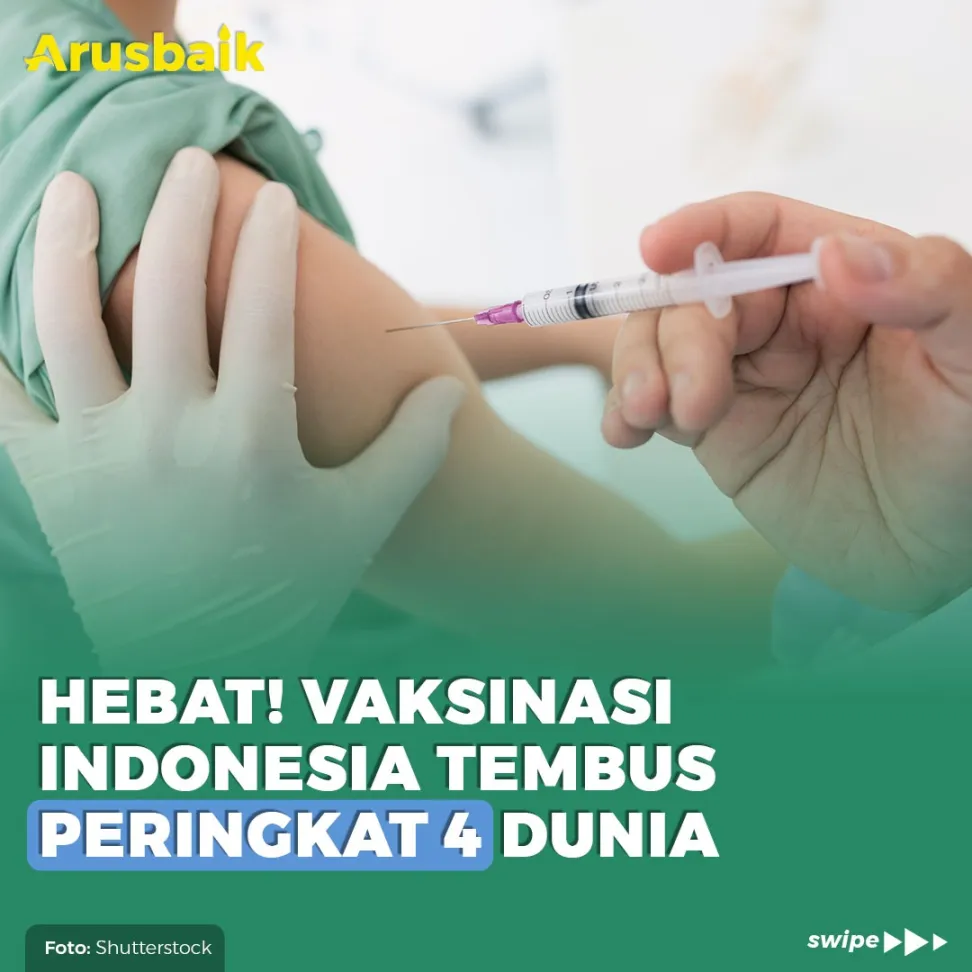 Hebat! Vaksinasi Indonesia Tembus Peringkat 4 Dunia