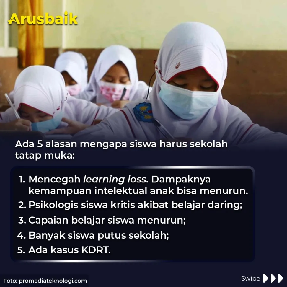 Siswa Harus Back To School, Ini Alasannya