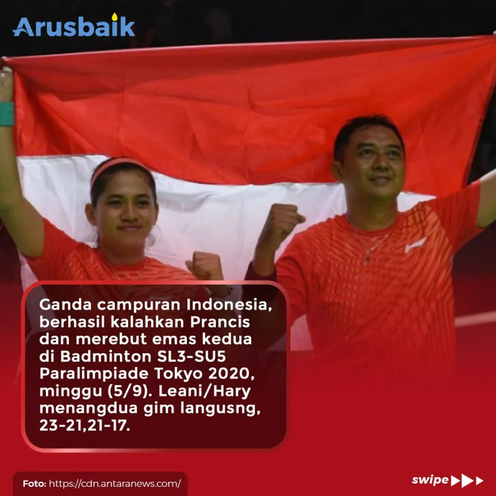 Sapu Prancis, Indonesia Sabet Emas Kedua Bulutangkis Paralympic