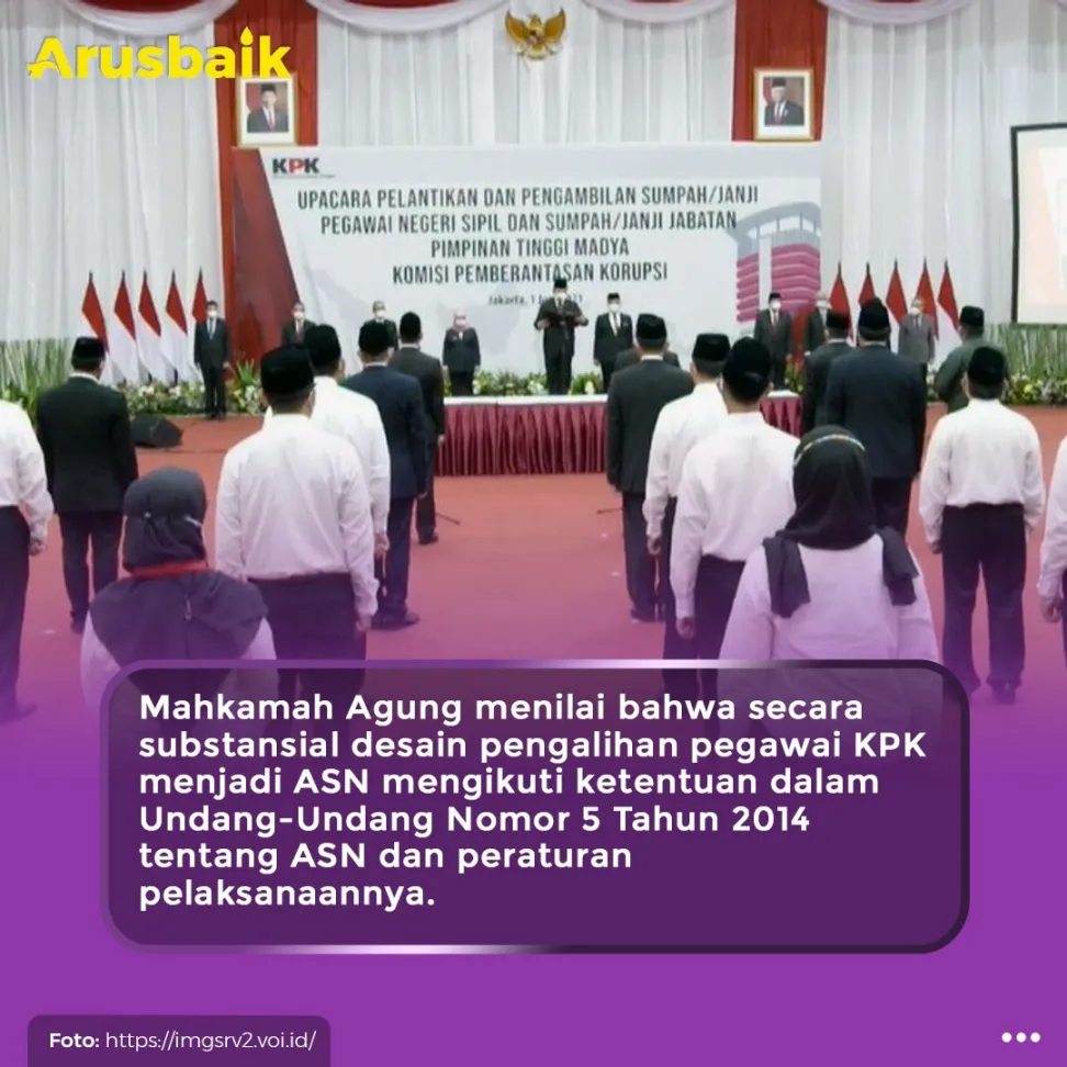 Tok! Putusan MA Tepis Tuduhan TWK-KPK Abai HAM