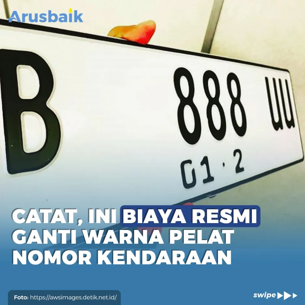 Catat, Ini Biaya Resmi Ganti Warna Pelat Nomor Kendaraan