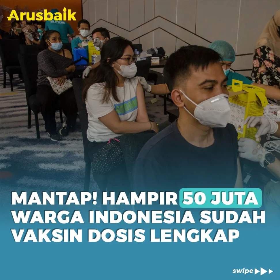 Mantap! Hampir 50 Juta Warga Indonesia Sudah Vaksin Dosis Lengkap