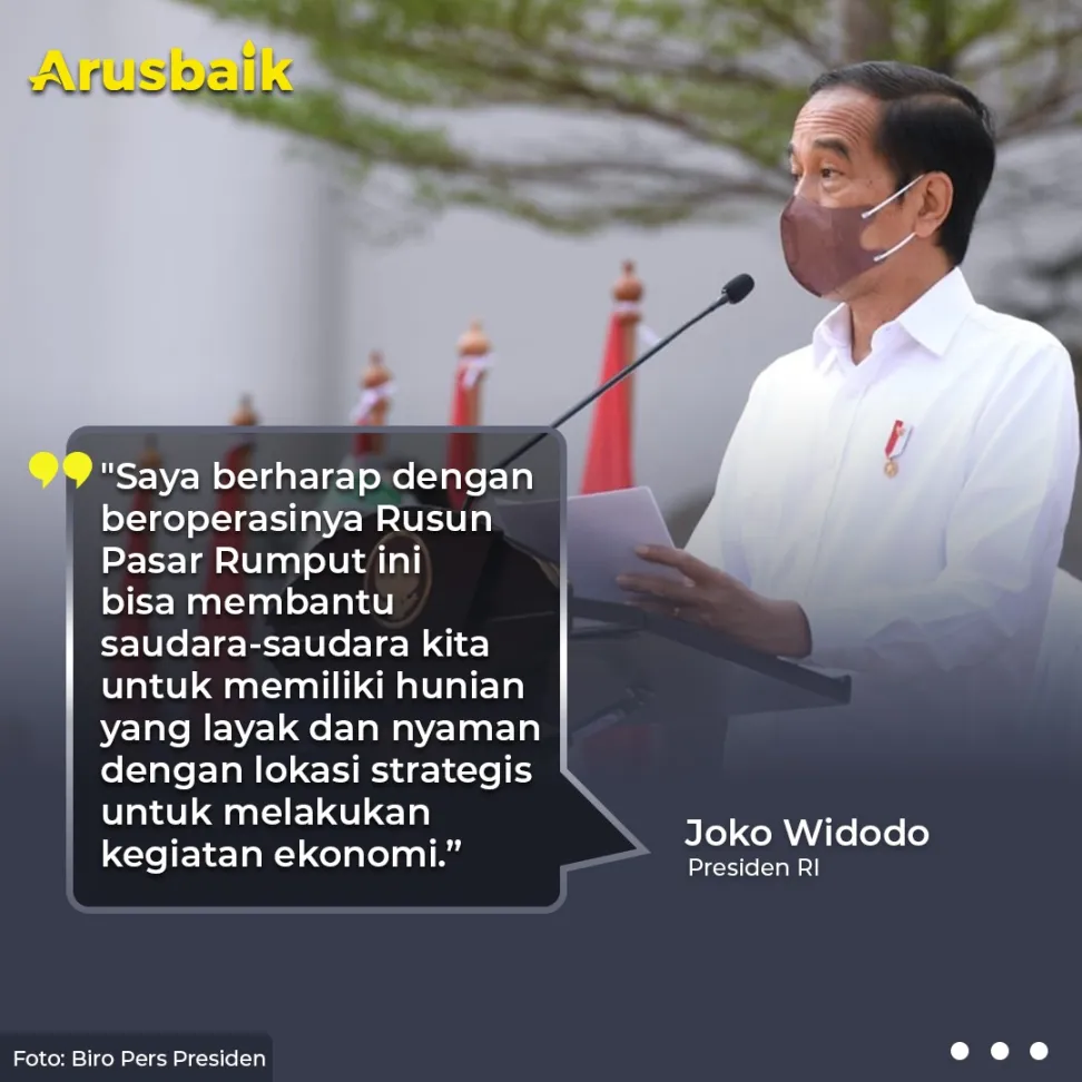 Presiden Resmikan Rusun Pasar Rumput Senilai Rp.970 Miliar