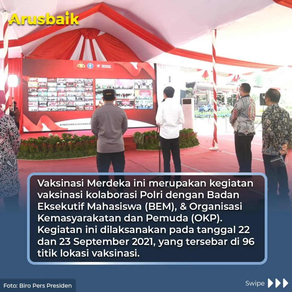 Vaksinasi Merdeka POLRI Gandeng Mahasiswa Untuk Vaksinasi