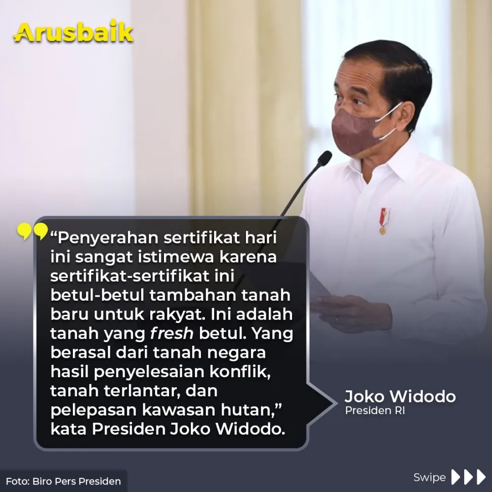Bagi Sertifikat Tanah, Presiden Tak Ingin Konflik Agraria Terus Ada