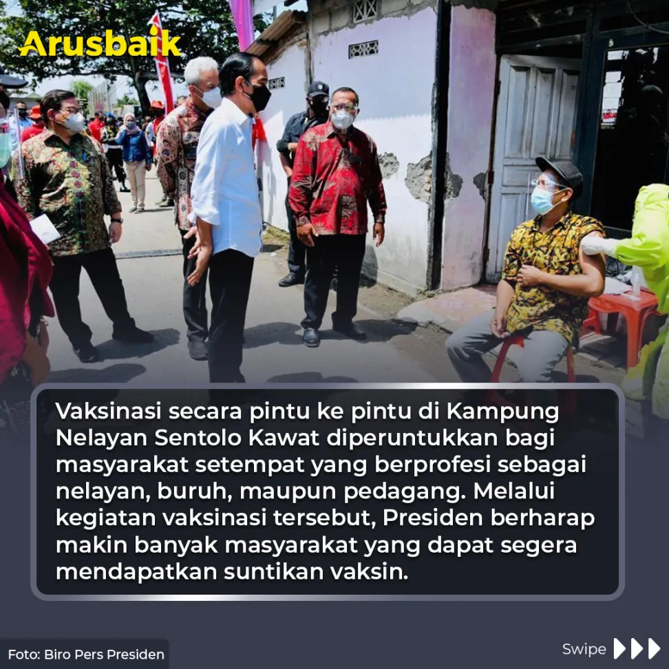 Presiden Sambangi Warga Pesisir Untuk Vaksinasi
