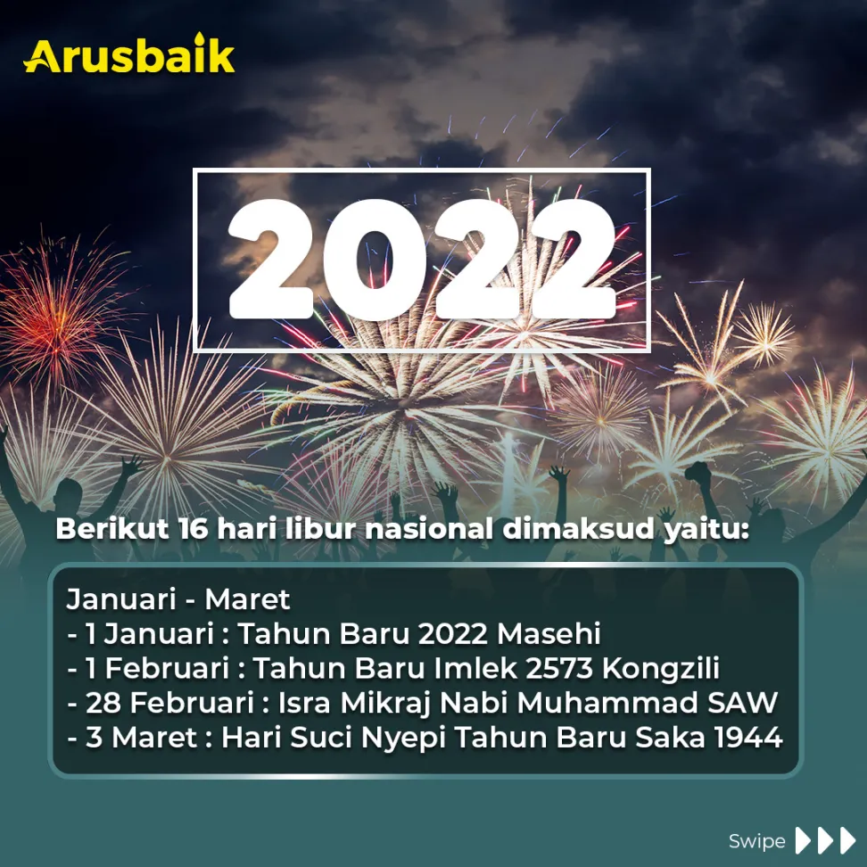 Asyik! Tahun 2022 Ada 16 Hari Libur, Ini Daftarnya