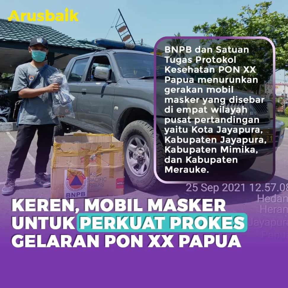Keren, Mobil Masker Untuk Perkuat Prokes Gelaran PON XX PAPUA