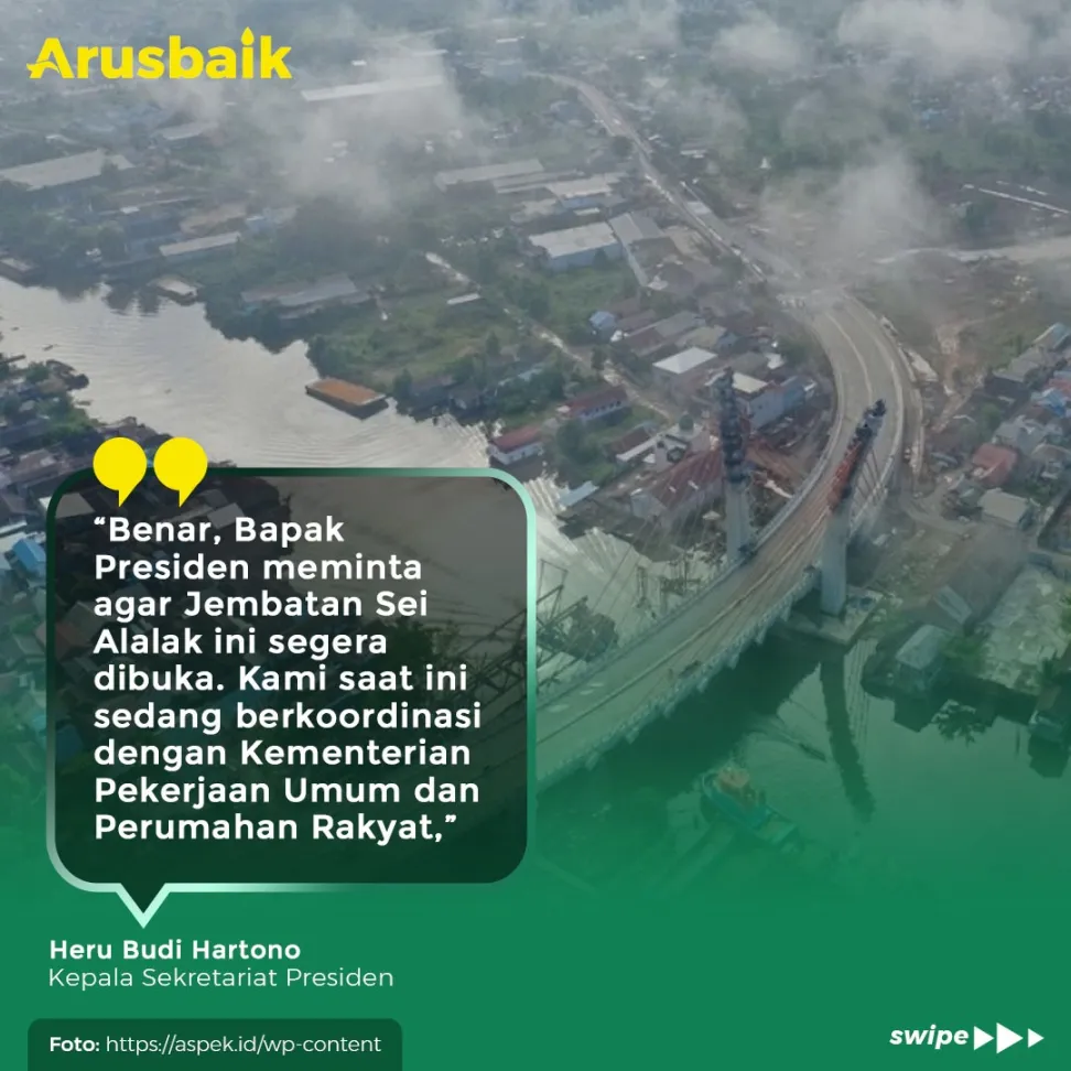 Dengar Cerita Warga Kalsel, Presiden Minta Jembatan Sei Alalak Dibuka