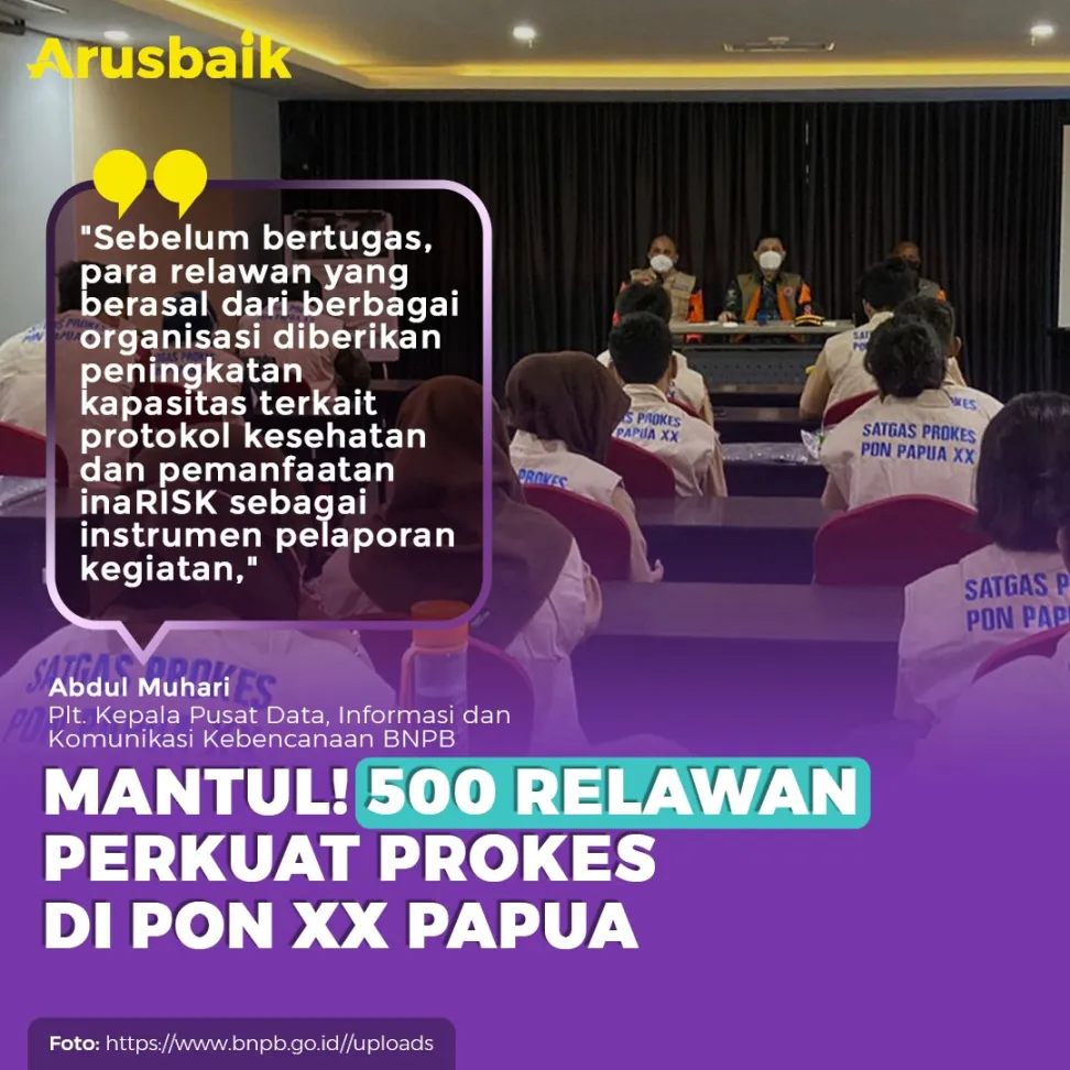 Mantul! 500 Relawan Perkuat Prokes Di PON XX PAPUA
