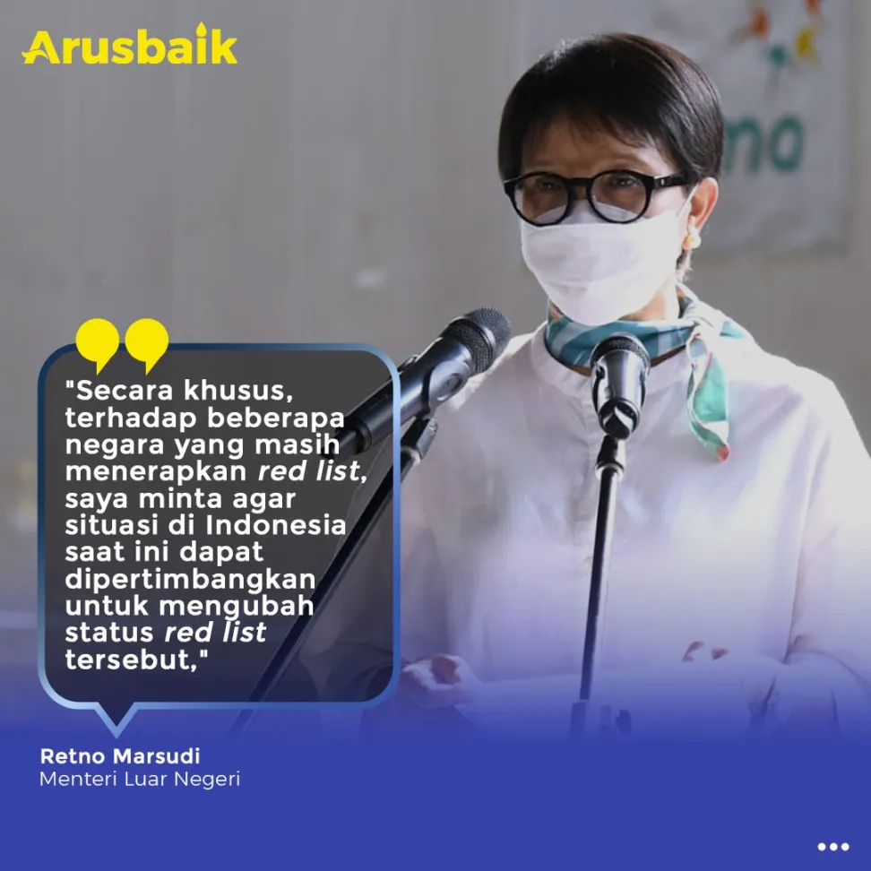 Covid Membaik, Menlu Retno Minta Status Red List Dicabut