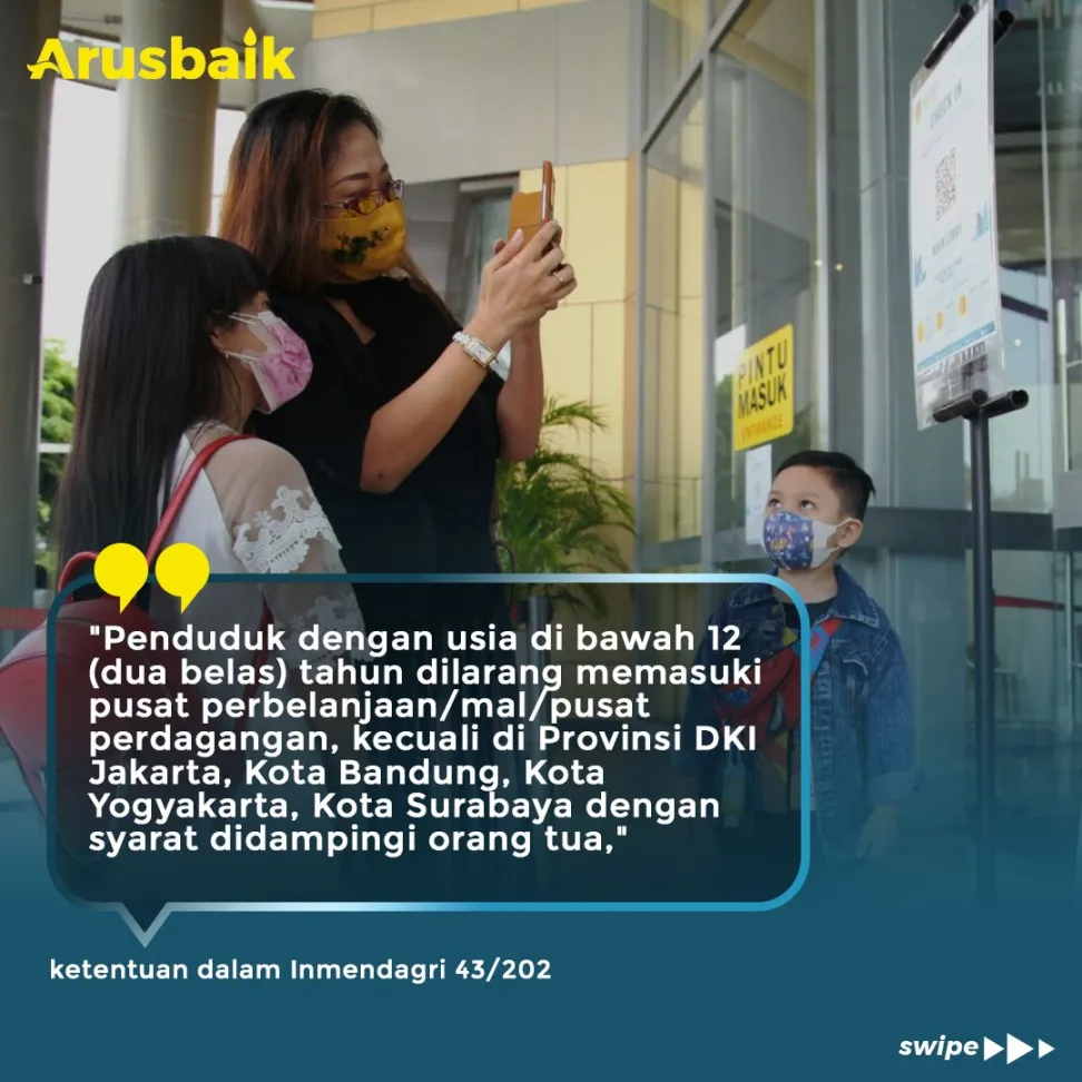 Kabar Baik, Anak Di Bawah 12 Tahun Boleh Masuk Mal