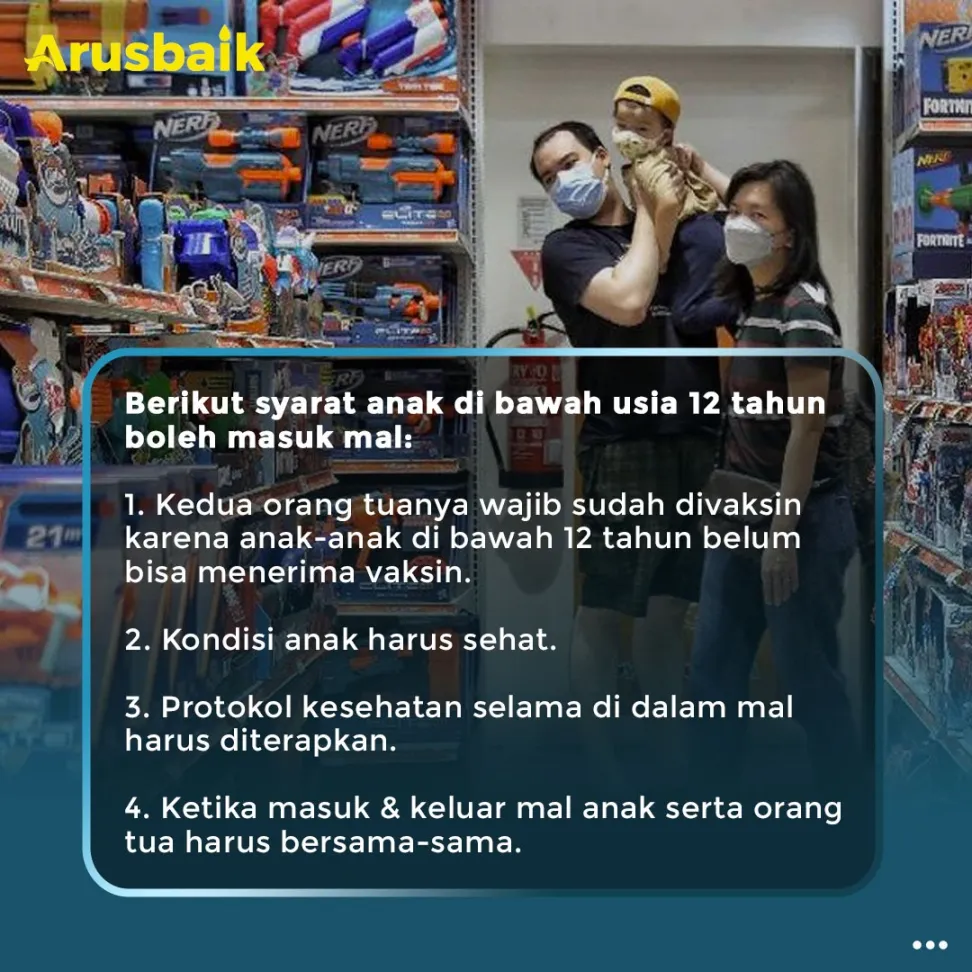 Kabar Baik, Anak Di Bawah 12 Tahun Boleh Masuk Mal