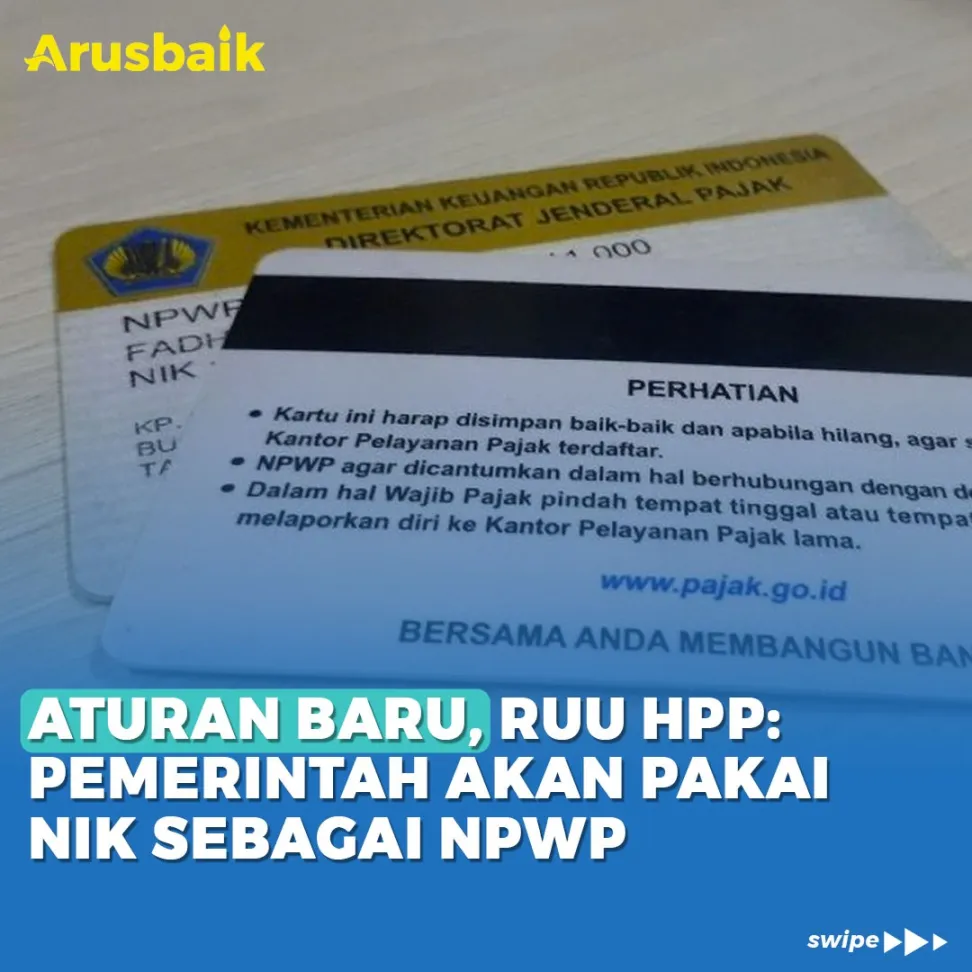 Aturan Baru, RUU HPP: Pemerintah Akan Pakai NIK Sebagai NPWP