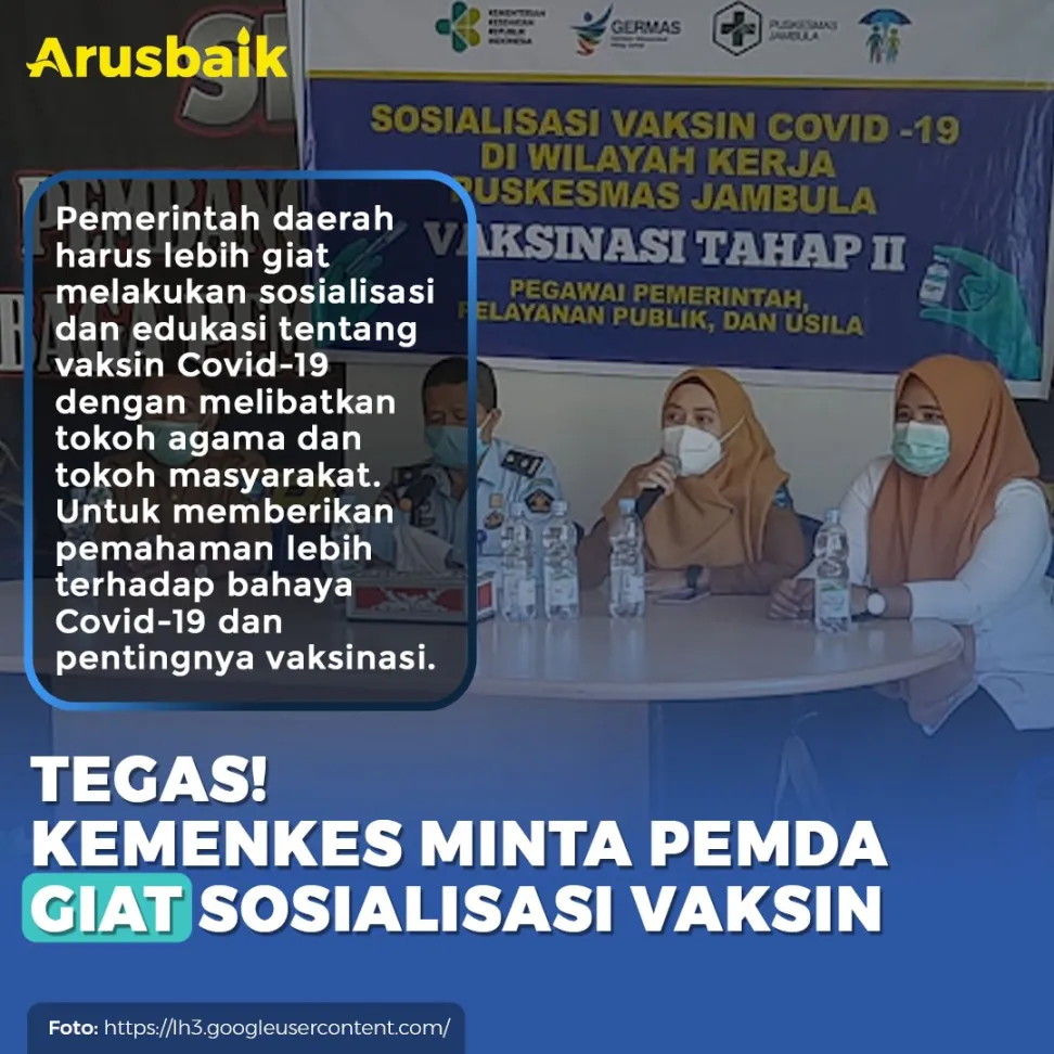 Tegas! Kemenkes Minta Pemda Giat Sosialisasi Vaksin